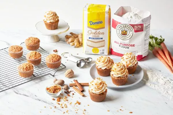 Carrot Cake Cupcake with Spiced Cream Cheese Frosting