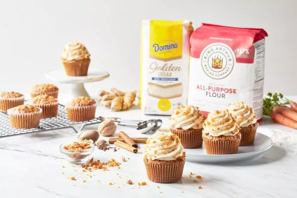 Carrot Cake Cupcake with Spiced Cream Cheese Frosting