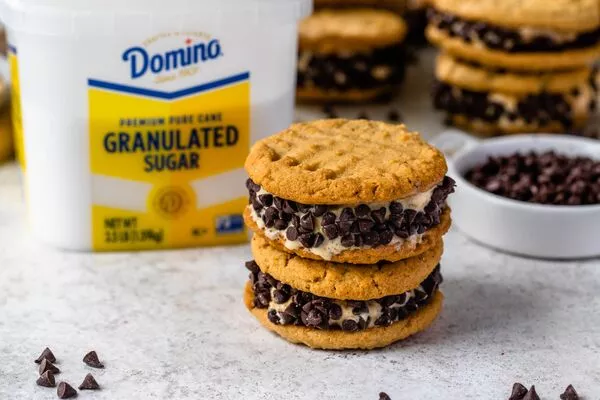 Peanut Butter Cookie Ice Cream Sandwiches