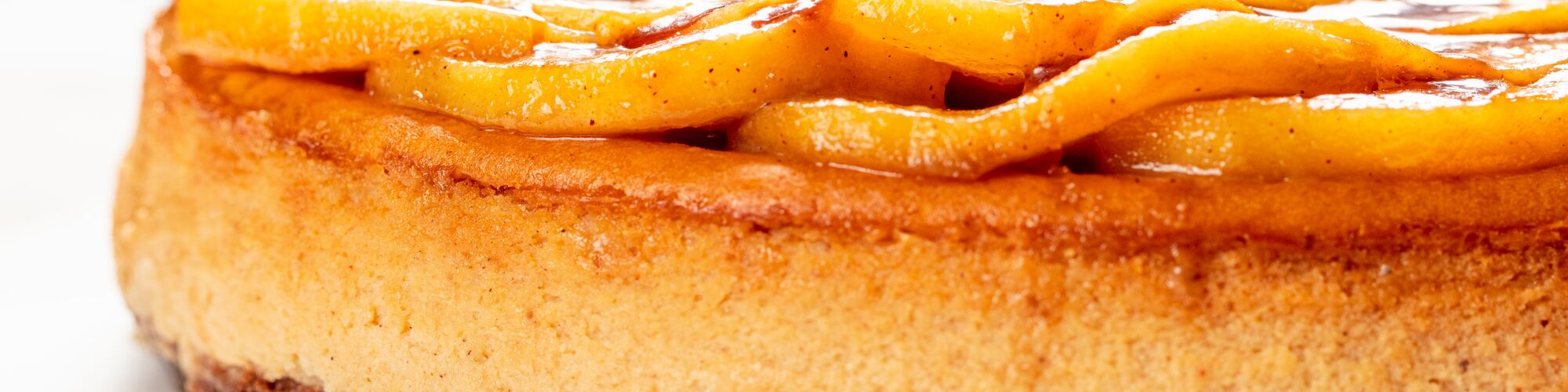 apple cheesecake made with domino light brown sugar