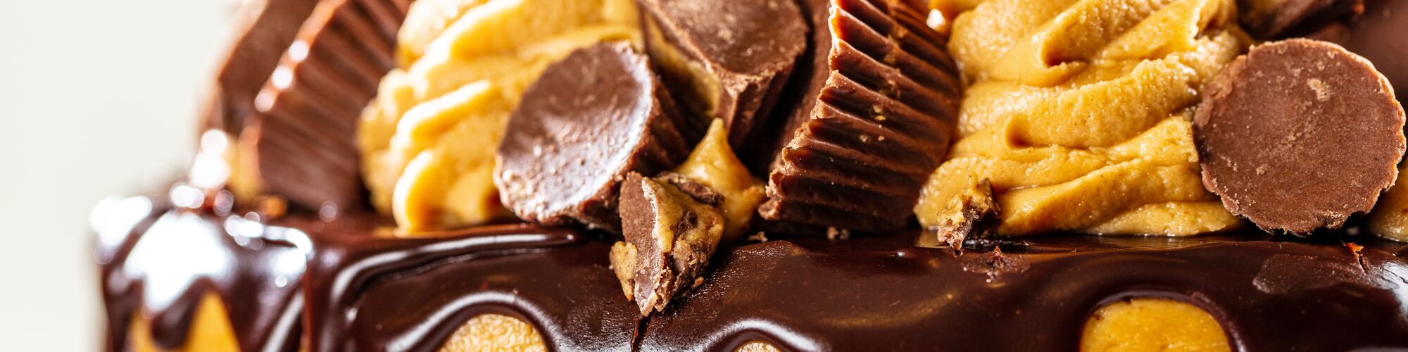peanut butter cup cake baked with domino dark brown sugar