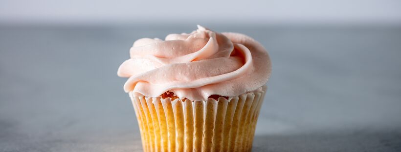 Domino® Sugar vanilla cupcake with classic buttercream frosting