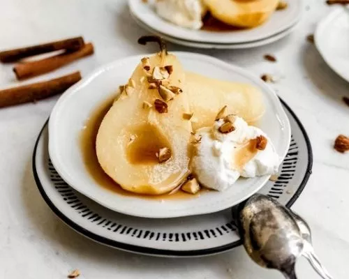 White Wine Sangria Poached Pears