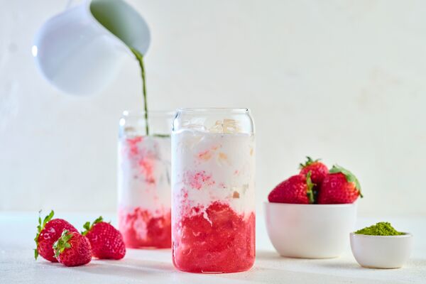 Strawberry Matcha Latte