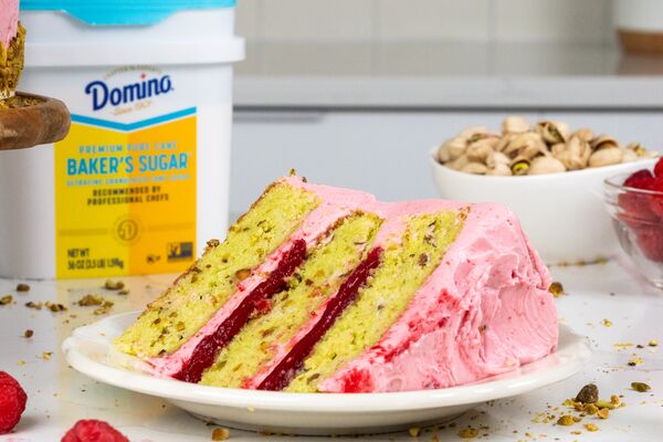Raspberry Pistachio Cake
