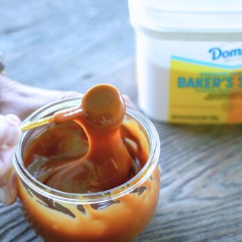 Making Perfect Caramel with Domino’s Baker’s Sugar