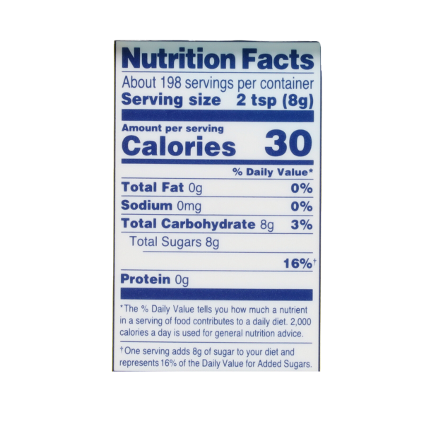 Domino® Baker’s Sugar Nutrition Facts